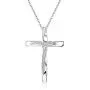 Sllaiss 925 Sterling Silver Classic Cross Pendant Necklace, God in My Heart Faith Hope Christian Religious Jewelry, Sets with Swarovski Zirconia