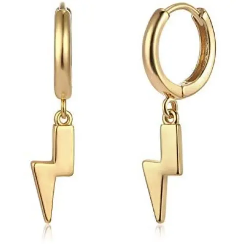 Fettero Gold Huggie Hoop Earrings Star Cross Lock Lightning Spike Evil Eye Fan Bead Dangle Drop Snake Sleeper 14K Gold Plated Dainty Minimalist Simple Boho Hypoallergenic Jewelry Gift for Women Men Fettero Gold Huggie Hoop Earrings Star Cross Lock Lightning Spike Evil Eye Fan Bead Dangle Drop Snake Sleeper 14K Gold Plated Dainty Minimalist Simple Boho Hypoallergenic Jewelry Gift for Women Men