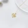 14k Solid Gold Heart Shaped Sunflower Pendant Necklaces for Women - Moissanite Necklaces Gold Jewelry Present for Wife Girlfriend Mother 14k Solid Gold Heart Shaped Sunflower Pendant Necklaces for Women - Moissanite Necklaces Gold Jewelry Present for Wife Girlfriend Mother