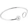 AeraVida Modern Circle and Ball Open Wrap .925 Sterling Silver Cuff Bangle Bracelet AeraVida Modern Circle and Ball Open Wrap .925 Sterling Silver Cuff Bangle Bracelet