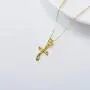 18K Real Yellow Gold Cross Necklace, Gold Diamond Cut Cross Pendant Jewelry Blessed Love Gifts for Her, 18 inch 18K Real Yellow Gold Cross Necklace, Gold Diamond Cut Cross Pendant Jewelry Blessed Love Gifts for Her, 18 inch