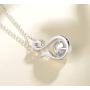 FANCIME Pearl Necklace 9-10mm Genuine Freshwater Pearl in Sterling Silver Birthstone Necklace for Women Heart Necklace June Birthstone Fine Jewelry for Women