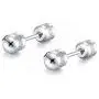 2 Pairs Stud Earrings Set,Hypoallergenic Double Round Cubic Zirconia 316L Stainless Steel Screw back Earrings for Men,Women,Boys & Girls 2 Pairs Stud Earrings Set,Hypoallergenic Double Round Cubic Zirconia 316L Stainless Steel Screw back Earrings for Men,Women,Boys & Girls