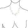 Shades of Grey Blue White Pink Multi Strand Fishing Line Freshwater Cultured Pearl Illusion Necklace For Women Wedding Bridesmaid Formal Party