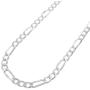Authentic Solid Sterling Silver Figaro Link .925 ITProLux Necklace Chains 2MM - 10.5MM, 16'' - 30'', Silver Chain for Men & Women, Made In Italy, Next Level Jewelry