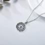 PYTALI 925 Stealing Sliver Celtic Knot Necklace Good Luck Oxidized Pendant Necklace,Gift for Women Girl 18''+2 Chain