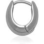 Highstreet Sterling Silver plated polished Huggie earrings for women | Light and easy to wear| Hypoallergenic | hinge hoop