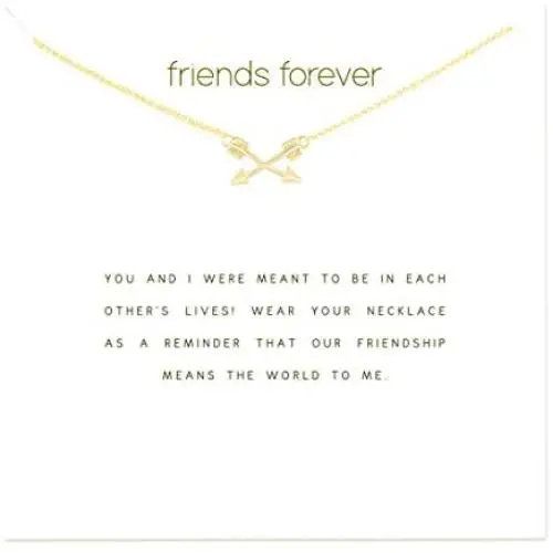 HUNO Stainless Steel Chain Cross Arrow Pendant Necklace with Message Card Friendship Best Friends Jewelry Gifts for Women HUNO Stainless Steel Chain Cross Arrow Pendant Necklace with Message Card Friendship Best Friends Jewelry Gifts for Women