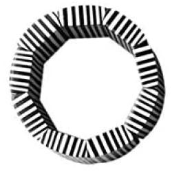 Ruby Olive Contrast Striped Edge Bangle