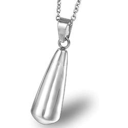 Jude Jewelers Stainless Steel Cone Shaped Perfum Ash Memorial Cremation Keepsake Holder Pendant Necklace