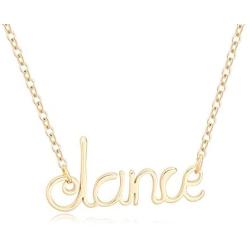 MANZHEN Charm Script Dance Pendant Necklace Girls Gifts