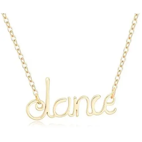 MANZHEN Charm Script Dance Pendant Necklace Girls Gifts MANZHEN Charm Script Dance Pendant Necklace Girls Gifts