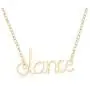 MANZHEN Charm Script Dance Pendant Necklace Girls Gifts MANZHEN Charm Script Dance Pendant Necklace Girls Gifts