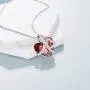 AOBOCO Heart Crystal Necklace I Love You Forever Birthstone Jewelry Gifts for Women AOBOCO Heart Crystal Necklace I Love You Forever Birthstone Jewelry Gifts for Women