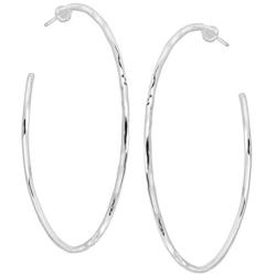 Silpada Essential Hammered Hoop Earrings in Sterling Silver