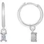 925 Sterling Silver CZ Cubic Zirconia Cartilage Huggie Charm Earring, Round Hoop Dangle Earrings Dainty Fine Jewelry Gifts for Women 925 Sterling Silver CZ Cubic Zirconia Cartilage Huggie Charm Earring, Round Hoop Dangle Earrings Dainty Fine Jewelry Gifts for Women
