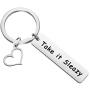 HOLLP The Good Place Inspired Gift Ted Danson Quote Jewelry Take It Sleazy Keychain The Good Place Fans Gift