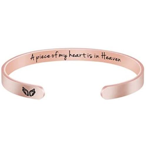 Joycuff Bracelets for Girls Inspirational Stainless Steel Cuff Bagnle Jewelry Rose Gold Christmas Birthday Gift for Her
