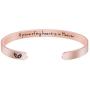 Joycuff Bracelets for Girls Inspirational Stainless Steel Cuff Bagnle Jewelry Rose Gold Christmas Birthday Gift for Her