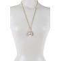 Wrapped Rose Quartz with O Chain Wholesale Gemstone Jewelry Pendant Necklace
