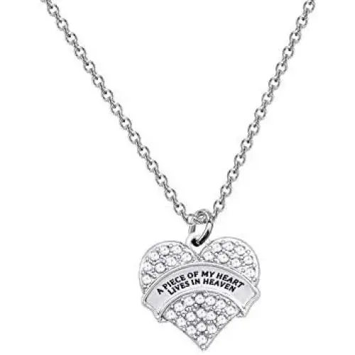 Generic Brands LBSBO Memorial Jewelry Sympathy Gift A Piece of My Heart Lives in Heaven Lariat Y Necklace/Black Leather Necklace Generic Brands LBSBO Memorial Jewelry Sympathy Gift A Piece of My Heart Lives in Heaven Lariat Y Necklace/Black Leather Necklace