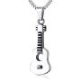 XUANPAI Stainless Steel Guitar Cremation Pendants Ashes Holder Memorial Urn Necklace for Man Women Ash Memorial XUANPAI Stainless Steel Guitar Cremation Pendants Ashes Holder Memorial Urn Necklace for Man Women Ash Memorial