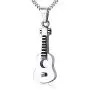 XUANPAI Stainless Steel Guitar Cremation Pendants Ashes Holder Memorial Urn Necklace for Man Women Ash Memorial