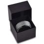 Charming Jewelers Tungsten Wedding Band Ring 10mm Men Women Comfort Fit 18k Yellow Rose Gold Black Grey Step Bevel Edge Brushed Polished