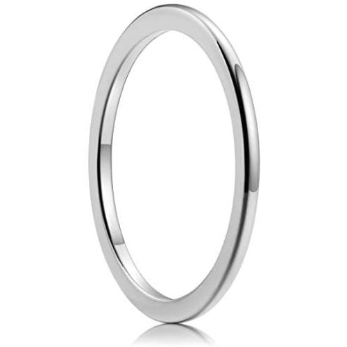 King Will Basic Mens 2mm 4mm 6mm 8mm High Polished Comfort Fit Domed Tungsten Carbide Ring Wedding Band