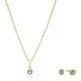 Dainty 925 Sterling Silver Gemstone Birthstone Petite Stud Earrings and 16'' Pendant Necklace Jewelry Set Dainty 925 Sterling Silver Gemstone Birthstone Petite Stud Earrings and 16'' Pendant Necklace Jewelry Set