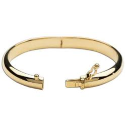 Childrens and Adults 14K Gold-Plated or Sterling Silver Classic Baby Bangle Bracelet