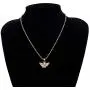 Long Chain Baby Shape Pendant Jewelry, Golden Angel with Wings Necklace, Cupid Love God Guardian Baby Charm Prayer Necklace