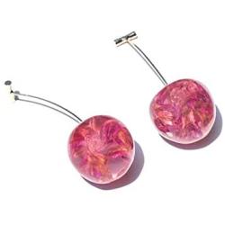 3D Lifelike Cherry Drop Earrings Cute Sweet Cherry Dangle Earrings Stereo Charm Fruit Jewelry Gift Earrings Creative Assorted Cute Acrylic Resin Cherry Earring for Women Girls