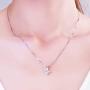 AINUOSHI 18K Gold Plated Sterling Silver Cubic Zirconia 2.0ct Princess Cut Cz Solitaire Pendant Necklace, 18''