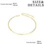 POPLYKE 925 Sterling Silver Gold Plated Anklet Summer Adjustable Beach Boho Ankle Bracelet