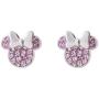 Disney Minnie Mouse Birthstone Jewelry for Women and Girls, Sterling Silver Pave Crystal Stud Earrings