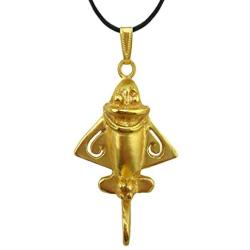 Across The Puddle, Ancient Golden Jet-3 Pendant Necklace | 24k GP Golden Flyer | Pre-Columbian Quimbaya Airplane Jet | Ancient Aircraft | Ancient Astronauts | Original Golden Jets Collection