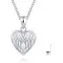 Jinlou Angel Wings Urn Necklace for Ashes Sterling Silver Forever in My Heart Cremation Jewelry for Women Jinlou Angel Wings Urn Necklace for Ashes Sterling Silver Forever in My Heart Cremation Jewelry for Women