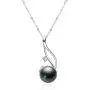 Black Pearl Necklace Tahitian Cultured Pearl Pendant Twist Design 9.5-10mm Sterling Silver Pearl Jewelry Gifts for Women Wife Mom Daughter Christmas Black Pearl Necklace Tahitian Cultured Pearl Pendant Twist Design 9.5-10mm Sterling Silver Pearl Jewelry Gifts for Women Wife Mom Daughter Christmas