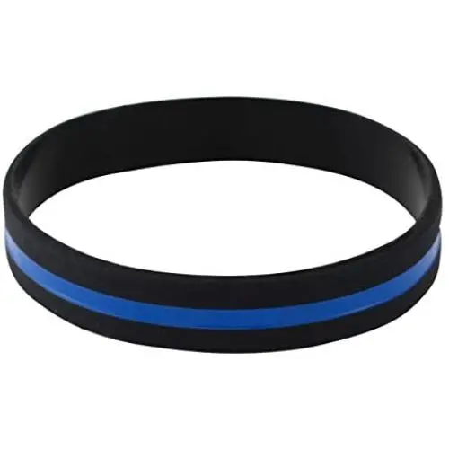 WIZARDPINS Police Officers Patrol Awareness Support Thin Blue Line Silicone Wristband Bracelets Value Pack (1 bracelet) WIZARDPINS Police Officers Patrol Awareness Support Thin Blue Line Silicone Wristband Bracelets Value Pack (1 bracelet)
