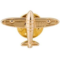 Knighthood Exclusive Airplane Lapel Pin/Shirt Stud Brooch Golden