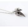 KOGOGO Gothic Plague Doctor Necklace Dr.Beak Bird Skull Pendant Mens Costume Prop