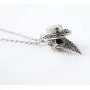 KOGOGO Gothic Plague Doctor Necklace Dr.Beak Bird Skull Pendant Mens Costume Prop