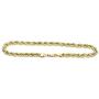 Bracelet Real 10K Yellow Gold Hollow Rope Men and Women 5.0mm, 7'' to 10''