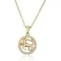 cmoonry 18K Gold Plated Horoscope Constellation Zodiac Sign Necklace Unique Design Fashion CZ Identity Symbol Necklaces Birthday Gift