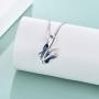 TOUPOP Butterfly Crystal Pendant Necklace S925 Sterling Silver Anniversary Birthday Butterfly Gifts for Butterfly Lovers, Fine Jewelry Gifts for Women