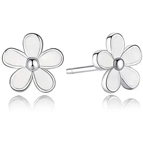 Cherry Blossom Charm Stud Earrings Sterling Silver with Crystal Enamel & Pink Flower Charm for Women Girls Fashion Fine Jewelry Cherry Blossom Charm Stud Earrings Sterling Silver with Crystal Enamel & Pink Flower Charm for Women Girls Fashion Fine Jewelry