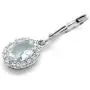 Silvershake 1.94ct. Oval Shape 8x6mm Genuine Aquamarine White Gold Plated 925 Sterling Silver Halo Leverback Earrings Silvershake 1.94ct. Oval Shape 8x6mm Genuine Aquamarine White Gold Plated 925 Sterling Silver Halo Leverback Earrings