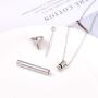 Bar Urn necklace for ashes 925 Sterling Silver Simple cylinder Memorial Keepsake Minimalist Cremation Jewelry pendant necklace for men