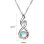 TANGPOET Infinity Necklaces for Women 18K Rose Gold Plated S925 Sterling Silver Moonstone Necklace I Love You More Pendant Jewelry Gift for Teens Mother Daughter 18''